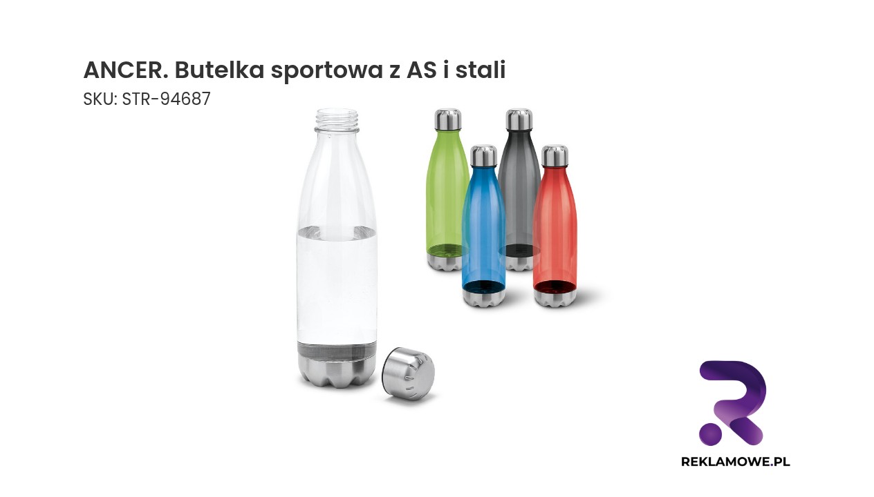 ANCER. Butelka sportowa z AS i stali nierdzewnej 700 ml ANCER butelka sportowa z AS i stali