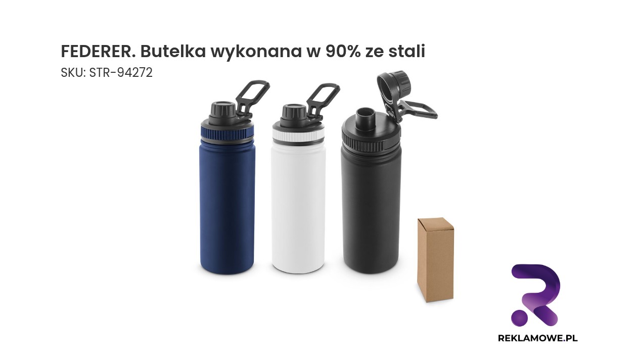 FEDERER – butelka wykonana w 90% ze stali