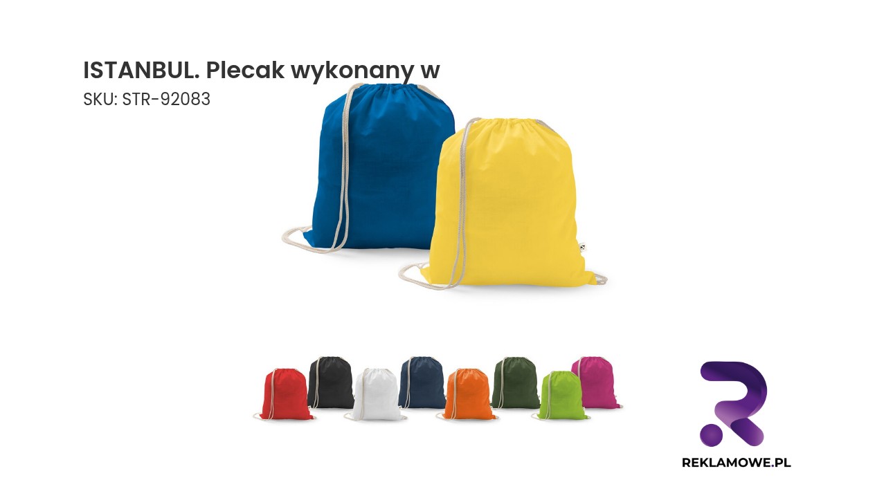 ISTANBUL. Plecak wykonany w recyklingowanej bawełny (70%), poliestru (30% rPET) (150 g/m²) ISTANBUL. Plecak wykonany w - zdjęcie produktu