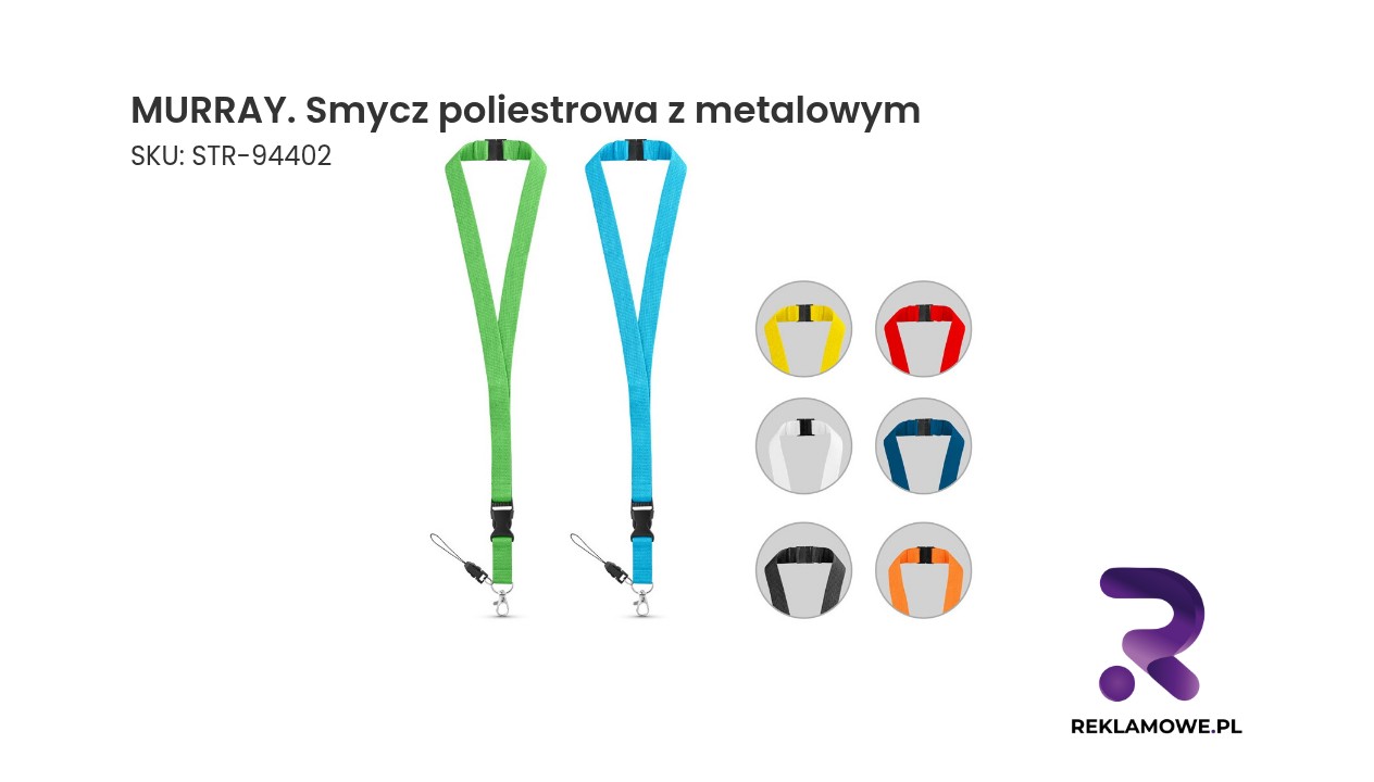 MURRAY. Smycz poliestrowa z metalowym karabińczykiem MURRAY smycz poliestrowa z metalowym zapięciem