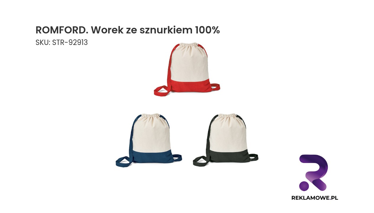 ROMFORD worek ze sznurkiem 100% bawełna