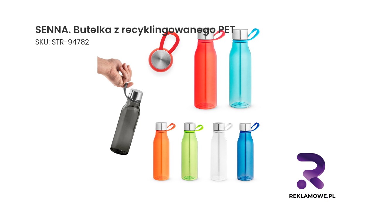 SENNA butelka z recyklingowanego PET – ekologiczna butelka na wodę