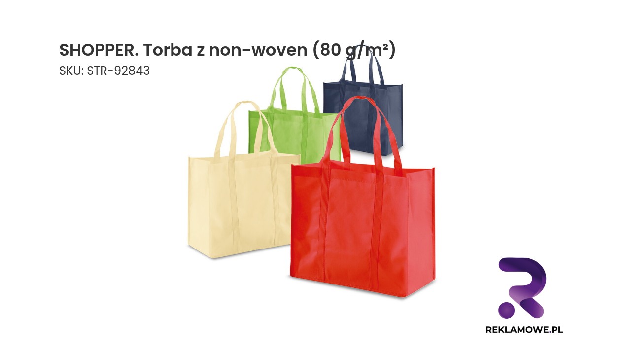 SHOPPER – torba z materiału non-woven o gramaturze 80 g/m²