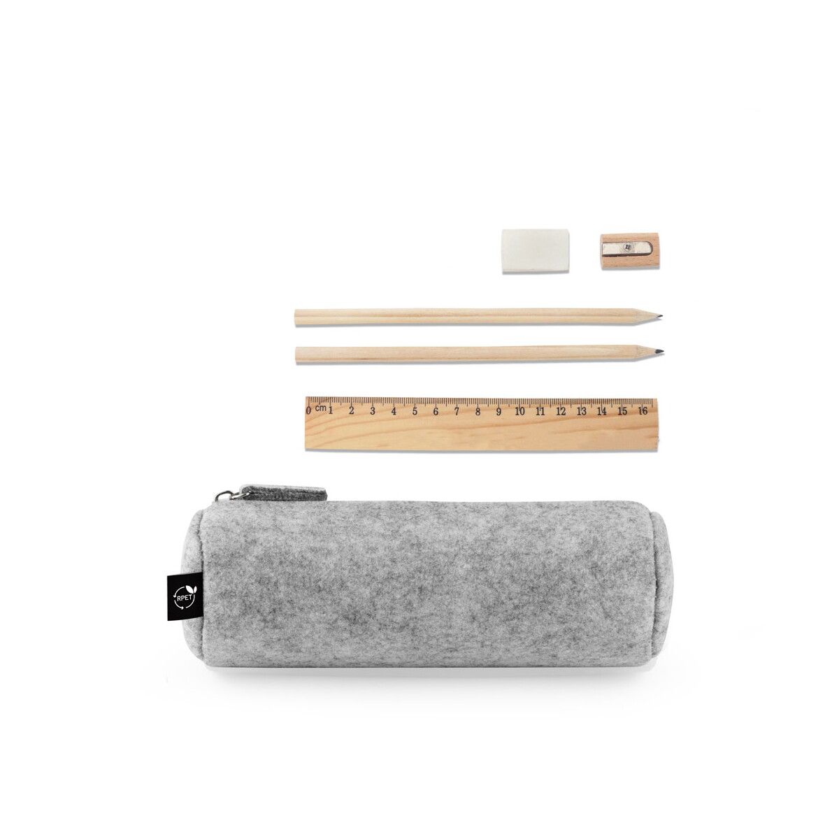 Warszawa gadżet reklamowy nomad. wielofunkcyjne etui z filcu pochodzącego z recyklingu (100% rpet) z linijką, ołówkami, gumką i temperówką 11196_123 NOMAD. Wielofunkcyjne etui z filcu pochodzącego z recyklingu (100% rPET) z linijką, ołówkami, gumką i temperówką 11196_123