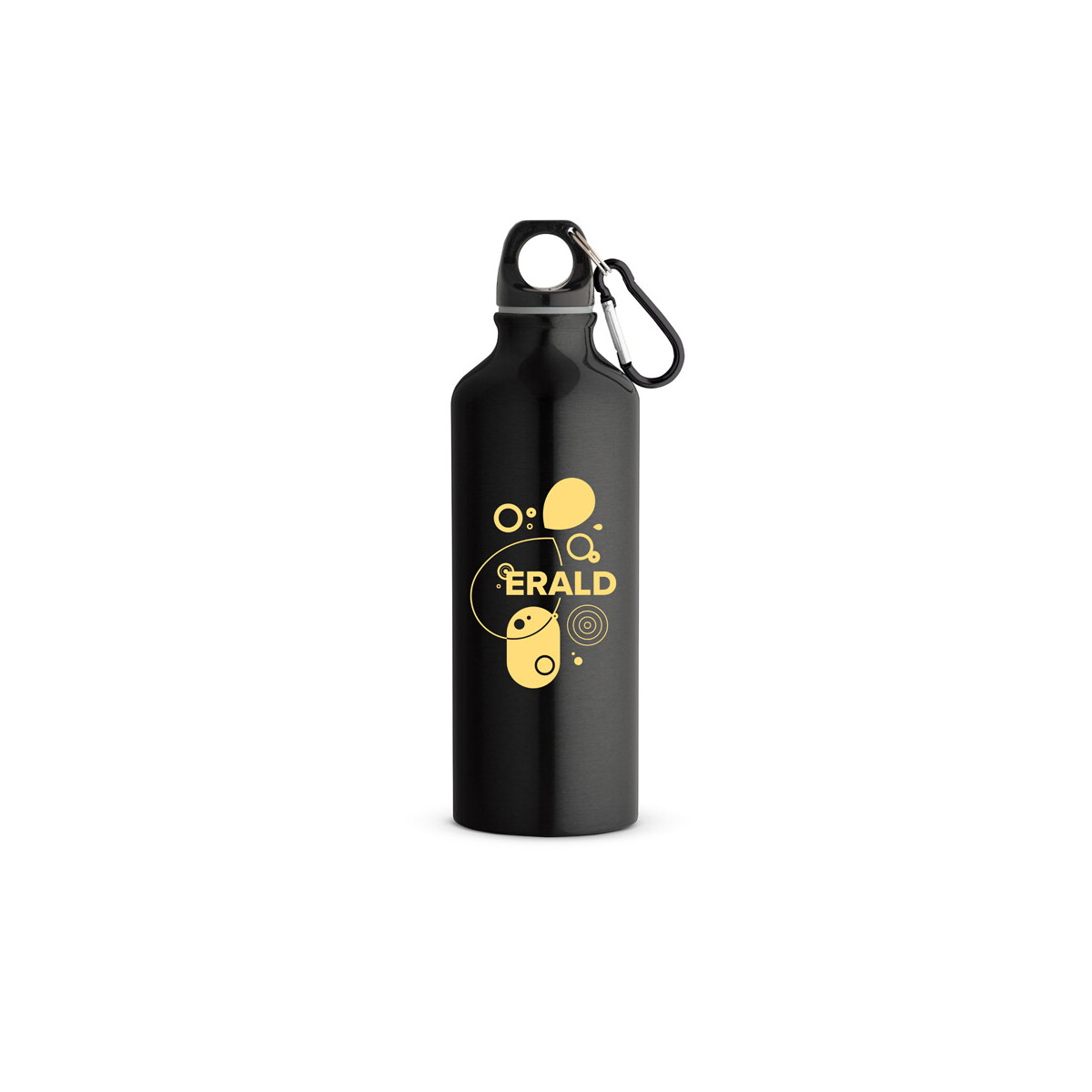Warszawa gadżet reklamowy re-landscape m. butelka aluminiowa z recyklingu z karabińczykiem 530 ml 54623_103-logo RE-LANDSCAPE M. Butelka aluminiowa z recyklingu z karabińczykiem 530 ml 54623_103-logo